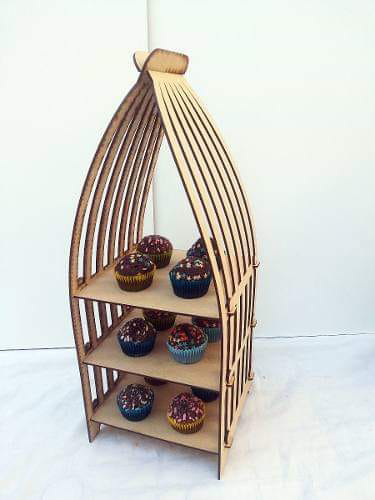 Canasta Exhibidora para Cupcakes - 3 Niveles