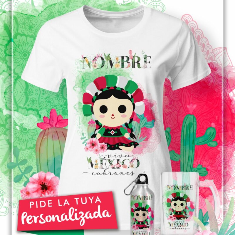 Playeras Muñecas Independencia de México